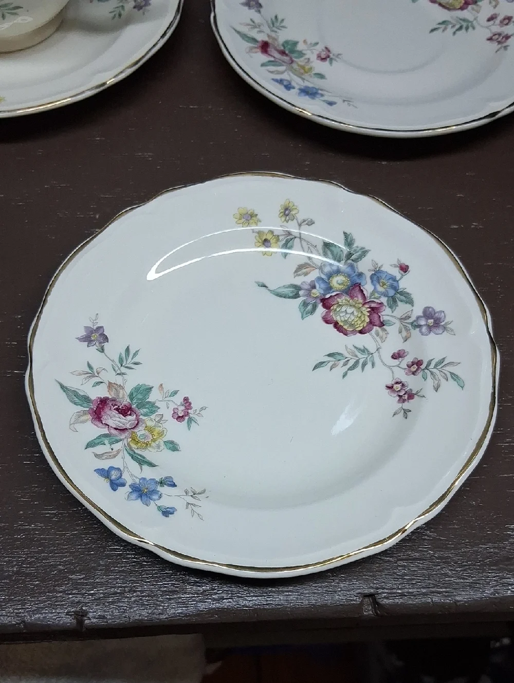 6 Pc EDWIN KNOWLES-4 Saucers, 1 Cup, 1‎ Dessert Plate-Replacement Pieces Winslow